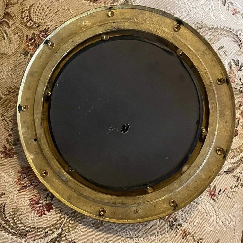 Vintage Round Brass Porthole Mirror